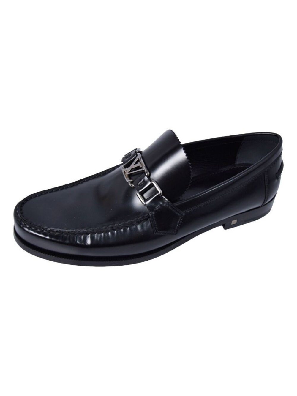 Louis Vuitton Loafers Moccasins Major Line Business Shoes LV Logo Leather 8
